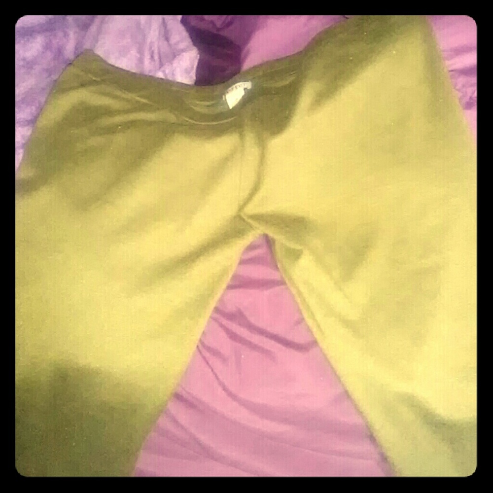 Olive green knitted tights